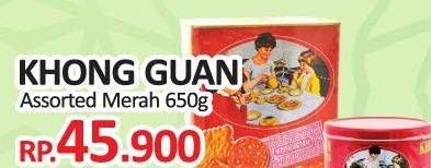 Promo Harga KHONG GUAN Assorted Biscuit Red Mini 650 gr - Yogya