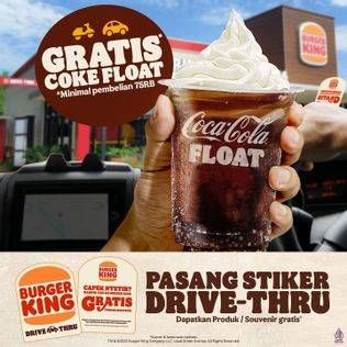 Promo Harga Gratis Coke Float  - Burger King