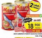 Promo Harga Maya Sardines Tomat / Tomato 155 gr - Superindo