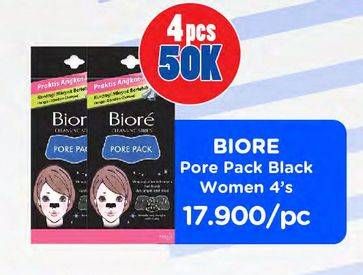 Promo Harga BIORE Pore Pack Black 4 pcs - Watsons