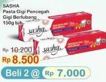 Promo Harga SASHA Toothpaste Pencegah Gigi Berlubang 150 gr - Indomaret