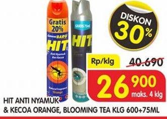 Promo Harga HIT Aerosol Orange, Blooming Tea 675 ml - Superindo