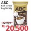 Promo Harga ABC Kopi Susu per 10 sachet 30 gr - Alfamidi
