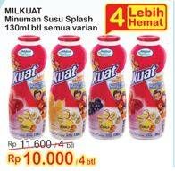 Promo Harga MILKUAT Susu UHT All Variants per 4 botol 130 ml - Indomaret