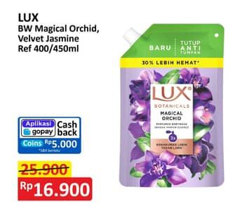 Promo Harga LUX Botanicals Body Wash Magical Orchid, Velvet Jasmine 400 ml - Alfamart