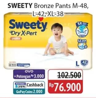 Promo Harga Sweety Bronze Pants Dry X-Pert M48, L42, XL38 38 pcs - Alfamidi