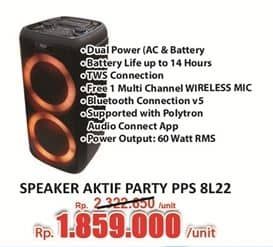 Promo Harga Polytron PPS 8L22 | Party Speaker  - Hari Hari