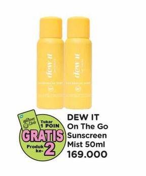 Promo Harga Dew It On The Go Sunscreen Mist SPF50+ 50 ml - Watsons