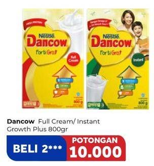 Promo Harga DANCOW FortiGro Susu Bubuk Full Cream, Instant 800 gr - Carrefour