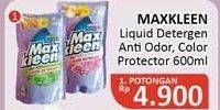 Promo Harga MAX KLEEN Liquid Detergent Color Protector, Anti Odor 600 ml - Alfamidi