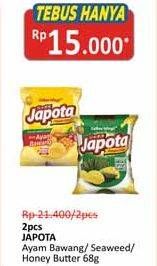 Promo Harga Japota Potato Chips Ayam Bawang, Umami Japanese Seaweed, Happy Honey Butter 68 gr - Alfamidi