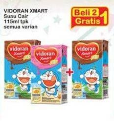Promo Harga VIDORAN Kids Milk UHT Stroberi, Coklat 115 ml - Indomaret