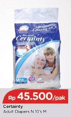 Promo Harga Certainty Adult Diapers M10  - TIP TOP