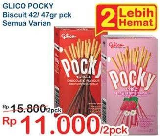 Promo Harga GLICO POCKY Stick All Variants per 2 box 47 gr - Indomaret