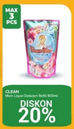 Promo Harga CLEAN MOM Biodegradable Laundry Detergent 800 ml - Yogya