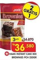 Promo Harga Haan Instant Cake Mix Brownies per 3 pouch 230 gr - Superindo