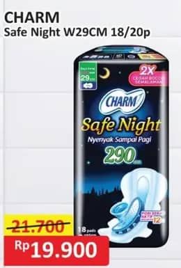 Promo Harga Charm Safe Night Wing 29cm 18 pcs - Alfamart