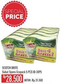 Promo Harga 3m Scotch Brite Sabut Spon ID-30PS 5 pcs - Hypermart