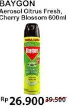Promo Harga BAYGON Insektisida Spray Citrus Fresh, Cherry Blossom 600 ml - Alfamart