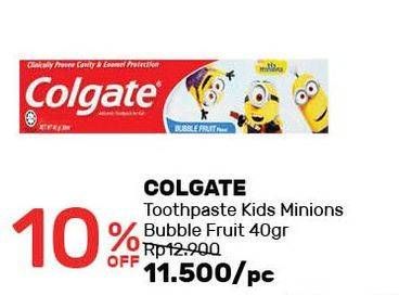 Promo Harga COLGATE Toothpaste Minion Bubble Fruit 40 gr - Guardian