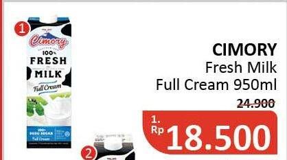 Promo Harga CIMORY Fresh Milk Full Cream 950 ml - Alfamidi