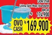 Promo Harga LION STAR Spin Mop & Spray Mop Spin Mop BM-45  - Hypermart