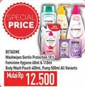 Promo Harga Betadine Feminine Wipes/Hygine/Body Wash  - Hypermart