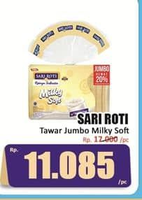 Promo Harga Sari Roti Roti Tawar Milky Soft 360 gr - Hari Hari