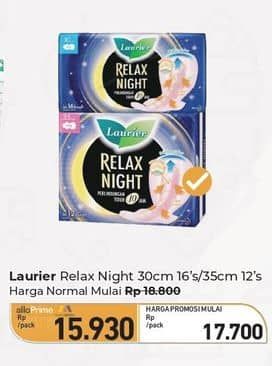 Promo Harga Laurier Relax Night 30cm, 35cm 12 pcs - Carrefour