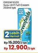 Promo Harga Greenfields UHT Full Cream 250 ml - Indomaret