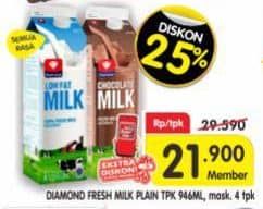 Promo Harga Diamond Fresh Milk All Variants 946 ml - Superindo