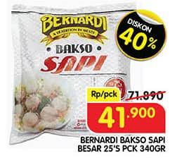 Promo Harga Bernardi Bakso Sapi Besar 25 pcs - Superindo