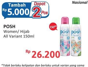 Promo Harga POSH Hijab Perfumed Body Spray All Variants 150 ml - Alfamidi