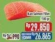 Promo Harga Salmon Fillet per 100 gr - Hypermart