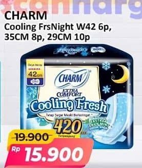 Promo Harga Charm Extra Comfort Cooling Fresh Wing 42cm, Wing 35cm, Wing 29cm 6 pcs - Alfamart