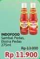 Promo Harga Indofood Sambal Pedas, Ekstra Pedas 275 ml - Alfamidi