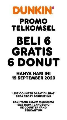 Promo Harga Beli 6 Gratis 6 Donut  - Dunkin Donuts