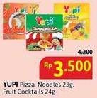 Promo Harga Yupi Candy Pizza, Noodles, Fruit Cocktail 23 gr - Alfamidi