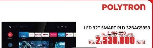 Promo Harga Polytron PLD 32BAG5959 | 4K SMART LED TV 32 INCH  - Hari Hari