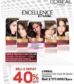 Promo Harga LOREAL Hair Color Excellence per 2 box - Guardian