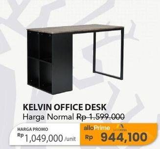 Promo Harga Kelvin Office Desk 120 X 75 X 60 Cm  - Carrefour