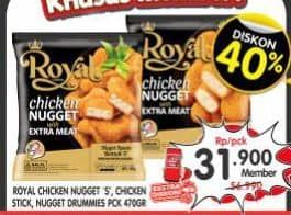 Promo Harga Belfoods Royal Nugget Chicken Nugget S, Chicken Nugget Stick, Chicken Nugget Drummies 500 gr - Superindo