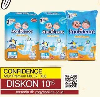 Promo Harga CONFIDENCE Adult Diapers Perekat M8, L7, XL6  - Yogya