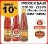 Promo Harga ABC/ INDOFOOD/ DEL MONTE Sauce 270-275ml  - Giant