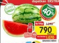 Promo Harga Semangka Merah per 100 gr - Superindo