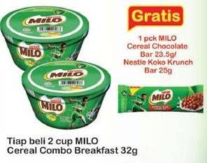 Promo Harga MILO Cereal Balls per 2 pouch 32 gr - Indomaret