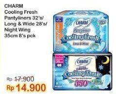 CHARM Cooling Fresh Pantyliners 32s / Long & Wide 28s / Night Wing 35sm 8s