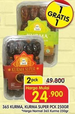 Promo Harga 365 Kurma Super per 2 box 250 gr - Superindo