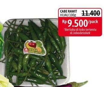 Promo Harga Cabe Rawit Hijau per 100 gr - Alfamidi