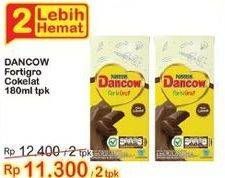 Promo Harga Dancow Fortigro UHT Cokelat 180 ml - Indomaret